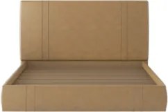 Cama Queen Flutuante Com Cabeceira 160cm Lyra Sintético Bege S05 - Mpo