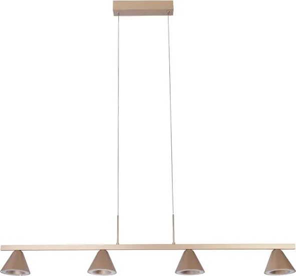 Pendente Led Metal Alumínio 38w 3000k Flora - CHAMPAGNE
