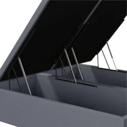Base Cama Box Baú Casal Queen 158cm Hit Z04 Suede Cinza - Mpozenato