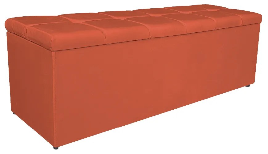 Calçadeira Estofada Manchester 160 cm Queen Size Suede Terracota - ADJ Decor