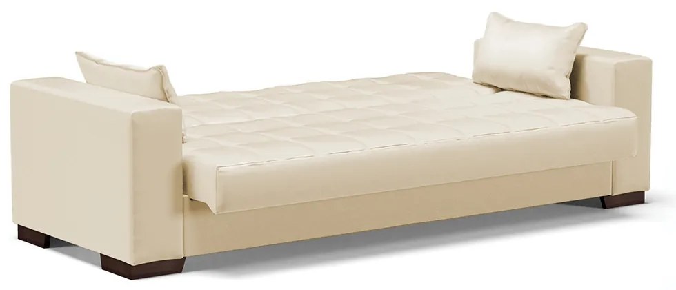 Sofá Cama Casal 3 Lugares 210cm Lisboa Corino  D03 - D'Rossi - Bege