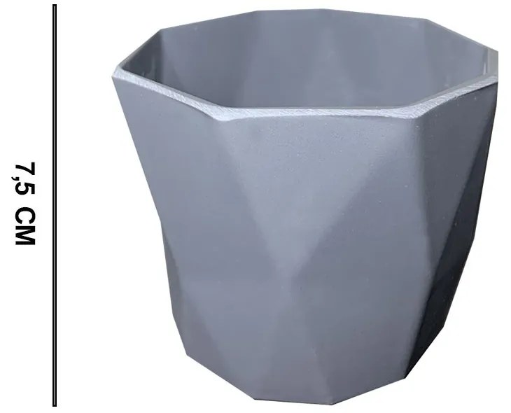Vaso Decorativo para Plantas e Flores Fendi 7,5cm - D'Rossi