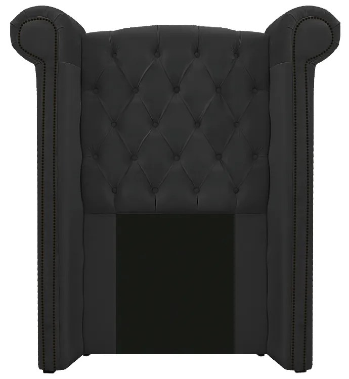 Kit Cabeceira e Calçadeira Veneza 100 cm Solteiro Suede Preto - ADJ Decor