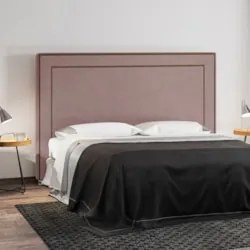 Cabeceira Cama Box Casal King 195cm Mali Z37 Veludo Rosê - Mpozenato