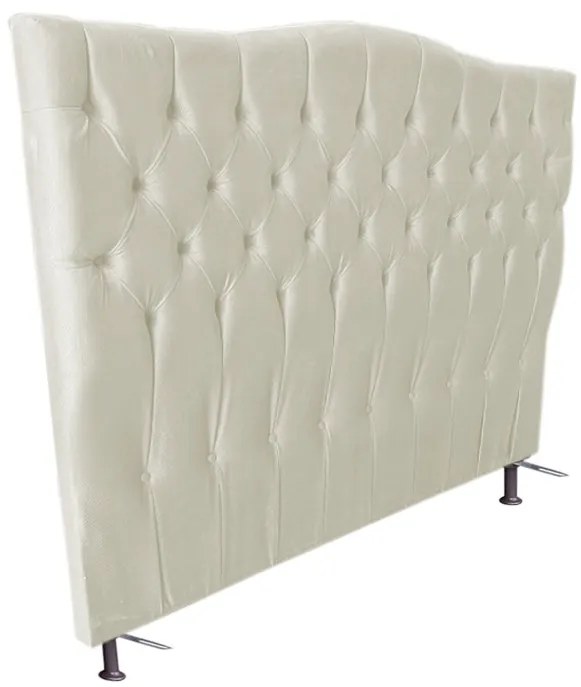 Cabeceira Cama Box Casal King 195cm Capitonê Sofia Suede Bege - Sheep Estofados - Bege