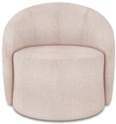 Sofá 4 Lugares 220cm Wendi e Poltrona Steve Boucle Rose I01 - Mpozena