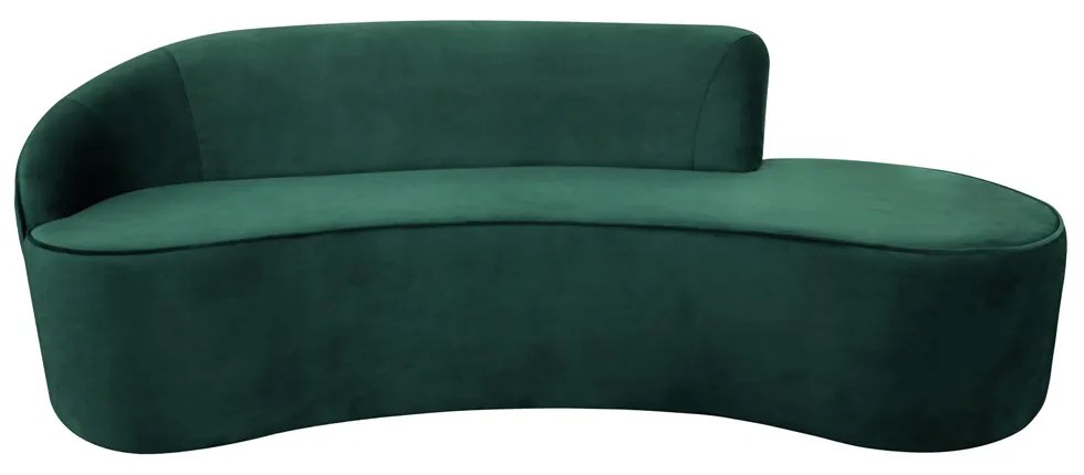 Sofá 3 Lugares Eros D07 Curvo 210cm Braço Esquerdo Veludo Esmeralda - D'Rossi