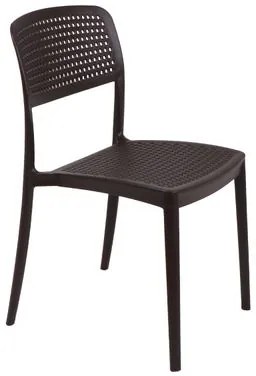 Cadeira Tramontina Serena Marrom Empilhável em Polipropileno com Proteção Antimicrobiana