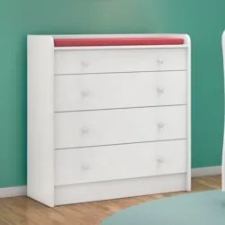 Berço Mini Cama Com Colchão e Cômoda Doce Sonho Branco - Qmovi