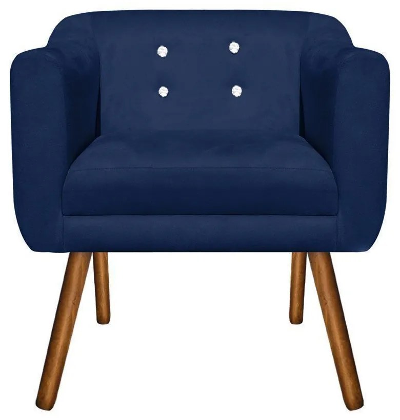 POLTRONA JULIA SUEDE AZUL MARINHO COM ST