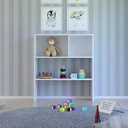 Estante Infantil Organizadora Com Nichos Cindy L03 Branco - Mpozenato