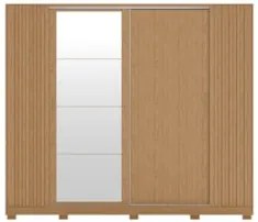 Guarda Roupa Casal 270cm 4 Espelhos Jacarandá Flex Off/Freijó - Albatr