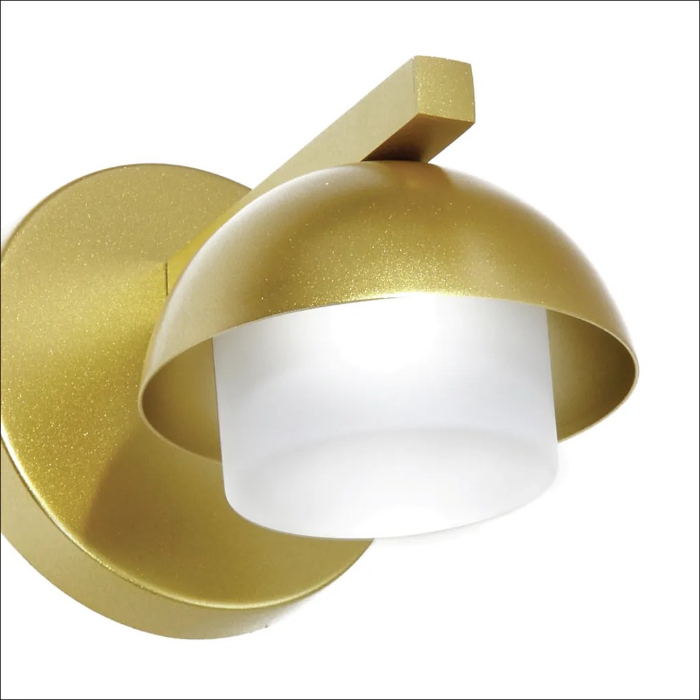 Arandela Bros 12,5X12,5X17,5Cm 01Xg9 Metal Alumínio - Old Artisan Ar-5... (PRETO / DOURADO BRILHO)