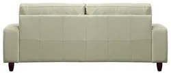 Sofá 3 Lugares Living Pés Madeira 220cm Phill S07 Couro Off - Mpozenat