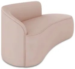 Sofá 3 Lugares Para Sala 180cm Orgânico Wendi Veludo Rose I01 - Mpoze