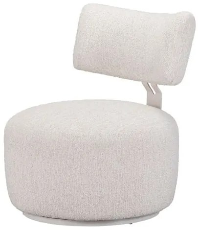 Poltrona Amore Giratória Boucle Italy Base Off White - 78193 Sun House