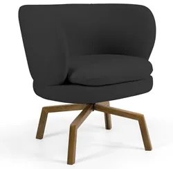 Kit 2 Poltronas Decorativas Base Ka Giratória Melissa Linho D-465 Chum