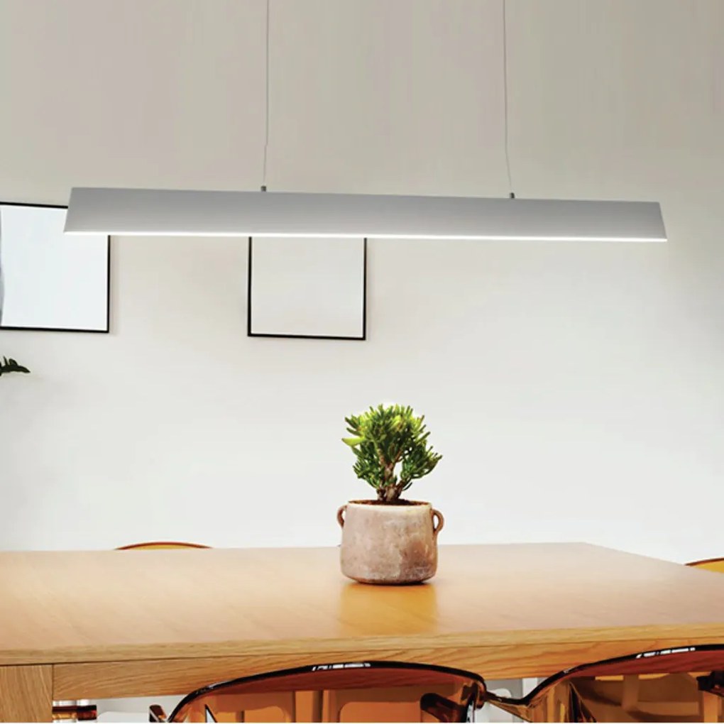 Pendente Matrix 30W Led 4000K Ip20 Branco Bivolt 118,5X150Cm | Opus Dn... (Branco)