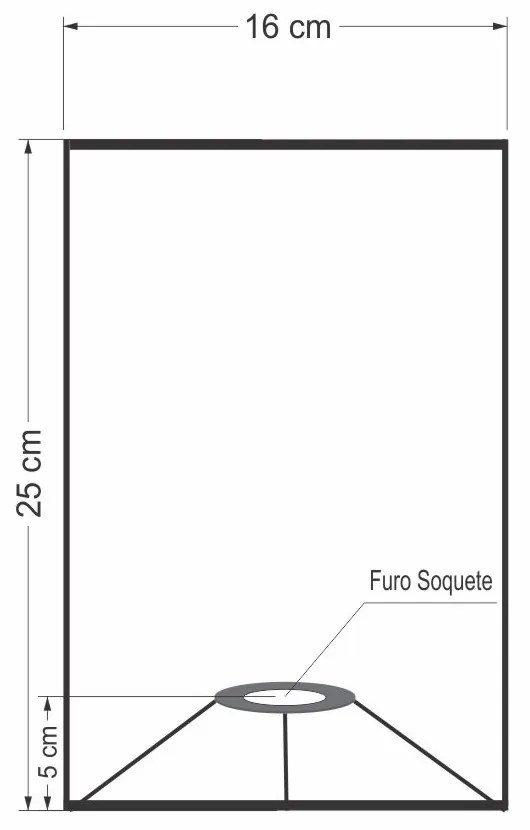 Cúpula em tecido quadrada abajur luminária cp-4007 25/16x16cm branco