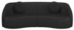 Sofá Decorativo com Almofadas 3 Lugares 288cm Tressê Zion Z32 Sintétic