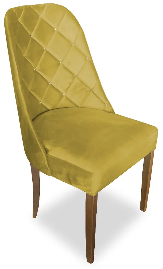 kit com 8 Cadeiras de Jantar Dublin Suede Amarelo