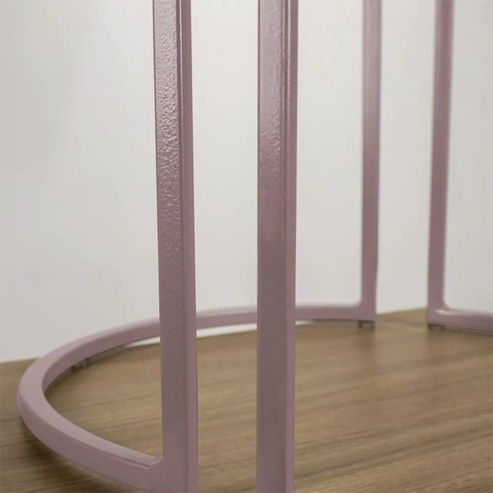 Puff Love Suede Bege Base Industrial Rose
