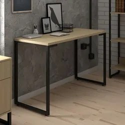 Mesa Escritório 120cm Estilo Industrial New Port F02 Nature - Mpozenat