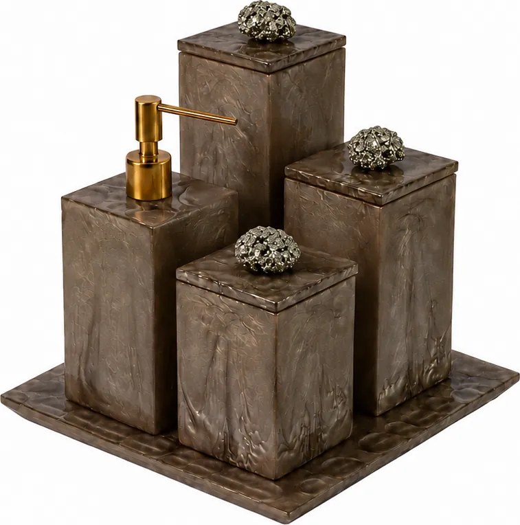 Conjunto 4 pçs Naturalle Pirita - Champagne - Gold Gold