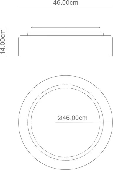 Plafon Sobrepor Redondo Aluminio Doha - BRANCO