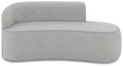 Sofá 3 Lugares Para Sala 180cm Orgânico Wendi Suede Cinza I01 - Mpoze
