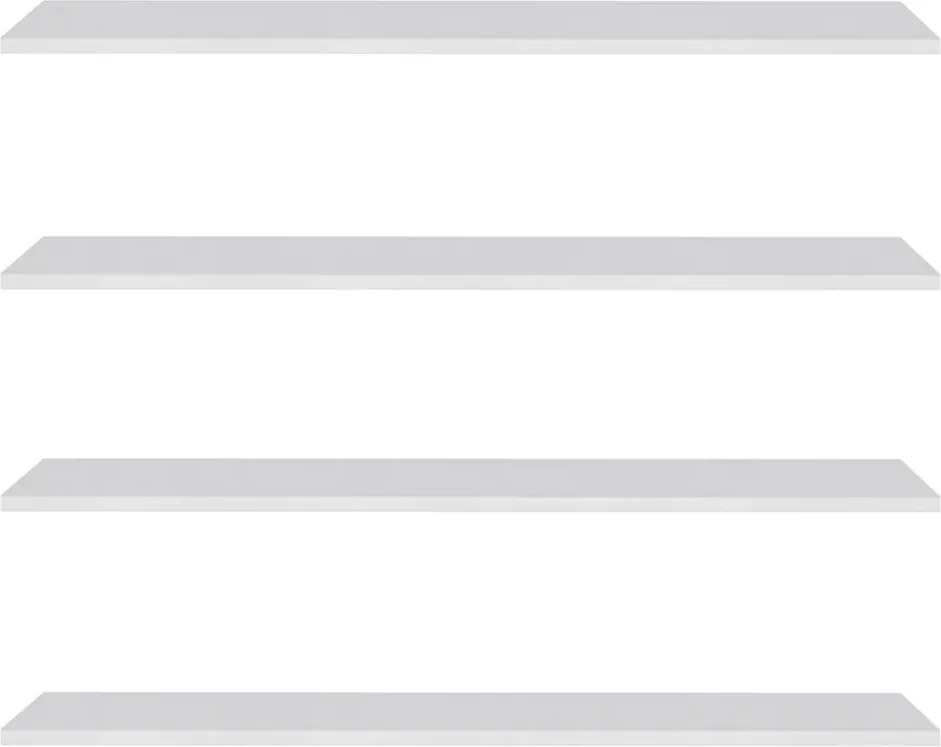 Prateleira Madeira Flutuante Multiuso Kit 4 68x20 Luara L06 - D'Rossi - Branco