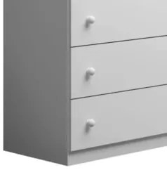 Jogo de Quarto Infantil Guarda Roupa e Cômoda Ellie Z39 Branco - Mpoze