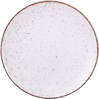 Prato Raso Tramontina Rústico Marrom em Porcelana Decorada 28 cm