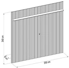 Painel para TV 75 Polegadas Ripado 250x240cm Pratisk D04 Freijó - Mpoz