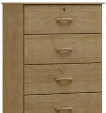 Cômoda Para Quarto 79cm 4 Gavetas Pé Madeira Renzo Freijó F07 - Mpozen