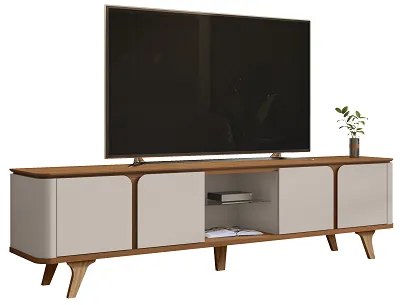 Rack Roma 2.17 Cedro/Off White - Casa D Móveis