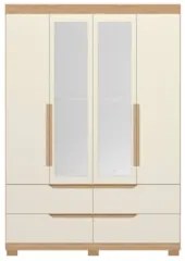 Guarda Roupa Casal 240cm com Espelho Doble Off/Freijó - Albatroz