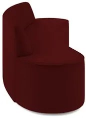 Sofá 4 Lugares para Sala de Estar Living 260cm Koane D06 Veludo Bordô