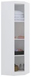 Guarda Roupa Canto Obliquo 70cm 1 Porta Taiga Branco/Grey L01  - Mpoze