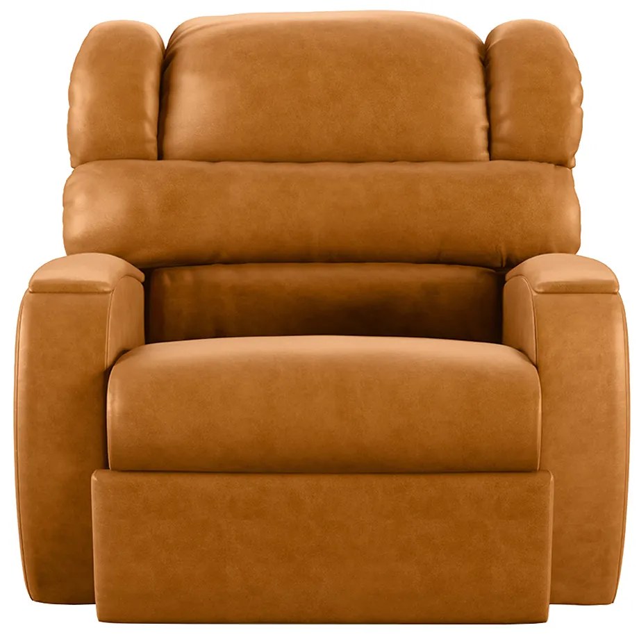Poltrona do Papai Sala de Cinema Reclinável Kylie Manual PU Whisky G23