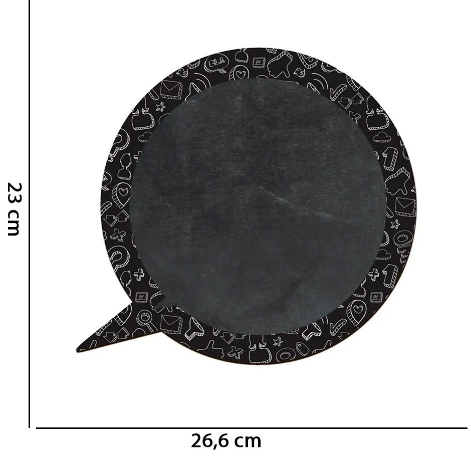 Quadro Lousa Decorativo "Balao de Fala" - D'Rossi