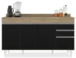 Armário de Cozinha Modulado de Canto 7 Peças CP23 Balcão com Tampo Cas
