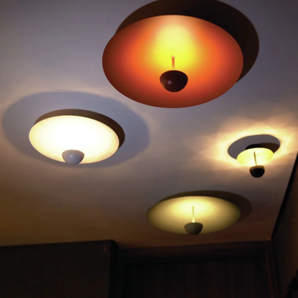 Plafon Rebatedor Ø60X22Cm Disco Curco Alumínio 01Xled 9W 2700K - Old A... (PRETO, Igual a Cor Estrutura, 110v)