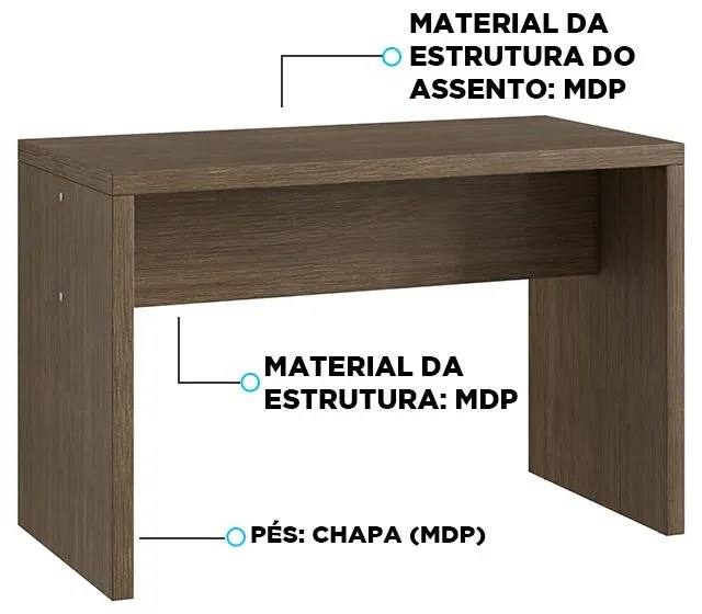 Banco Multiuso P/ Jardim Em Mdp Pés Em Chapa - Ameixa Negra