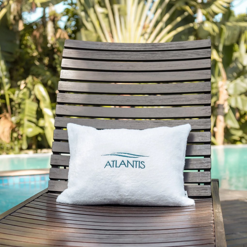 Almofada Retangular Piscina Sottile Casa Nautique - Branco  Branco