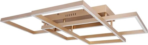 Plafon Led De Sobrepor Aluminio Champagne 82W 3000K Urbe