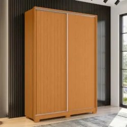 Guarda Roupa Solteiro 160cm Rizatto Flex A02 Off/Cinamomo   - Mpozenat