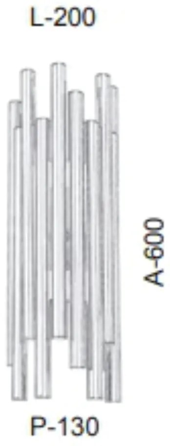 Arandela Tubos 13X20X60Cm 4 X G9 Metal |Old Artisan Ar-5111 (BRANCO)