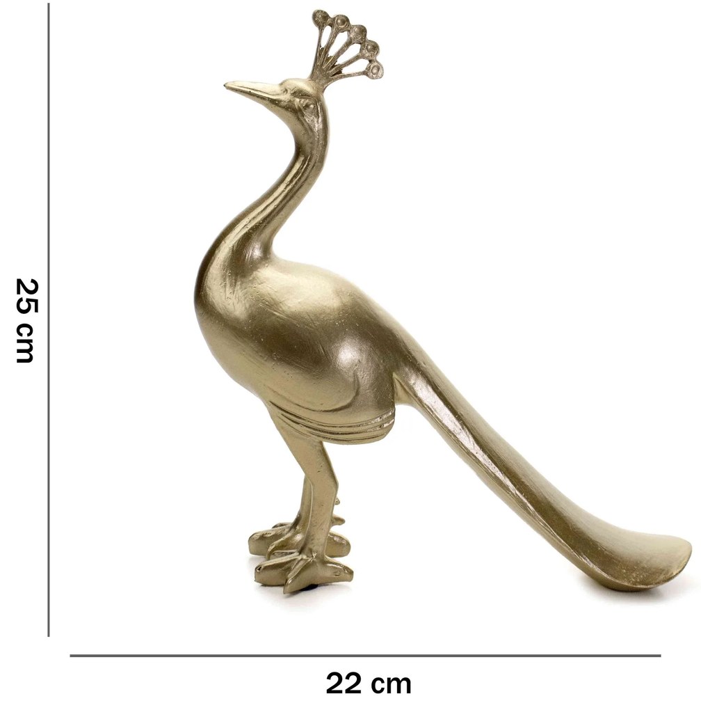 Escultura Decorativa Pavão 25x22 Cm - D'Rossi