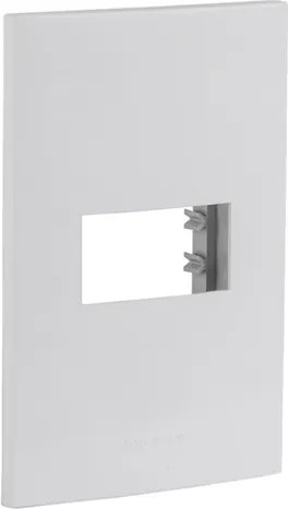 Placa 4X2 Plastico Branco Com Suporte Inova Pro 12Cm